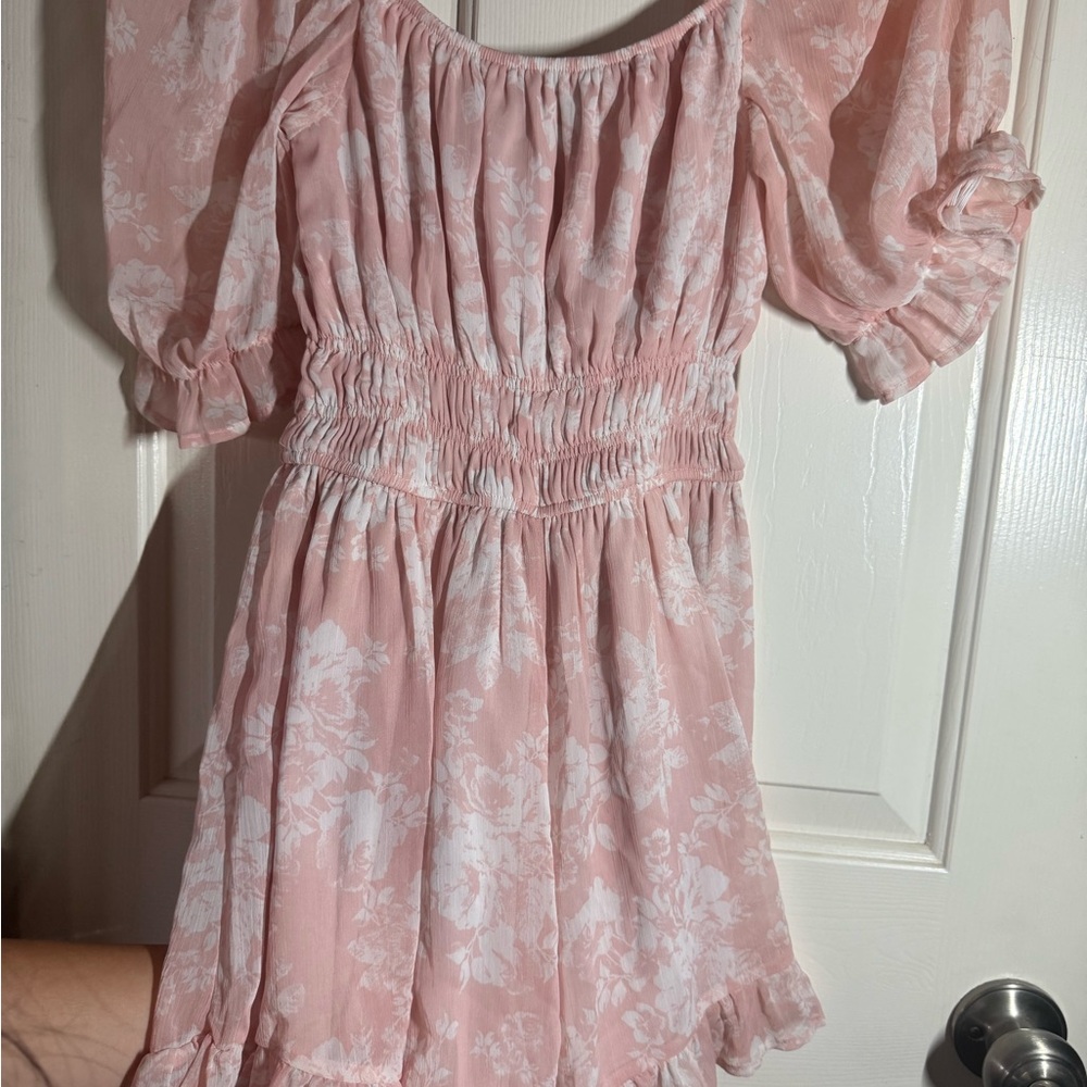 Pink Floral Off-Shoulder Romper